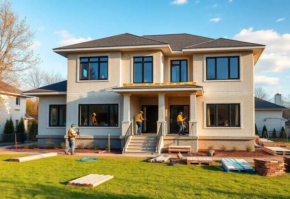 Construction of a custom home in Washington DC
