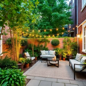 A picturesque outdoor area designed for relaxation and gatherings in Washington DC.