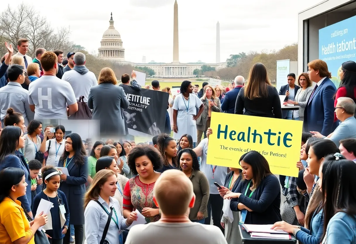 A collage showcasing various health events in Washington, D.C. during July 2025.