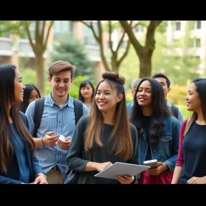 Students walking on Howard University campus, representing diversity and academic engagement.