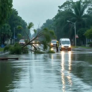 Severe flooding in Northern Virginia during a storm