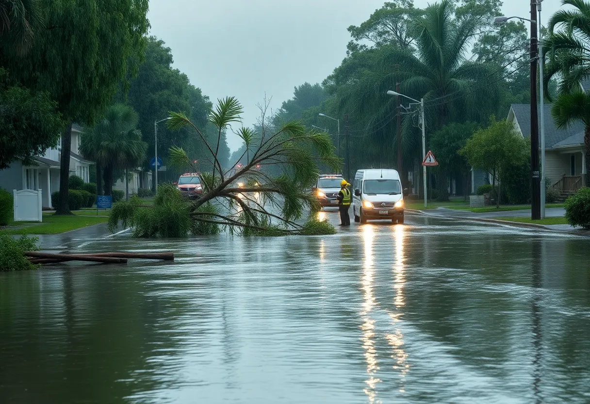 Severe flooding in Northern Virginia during a storm