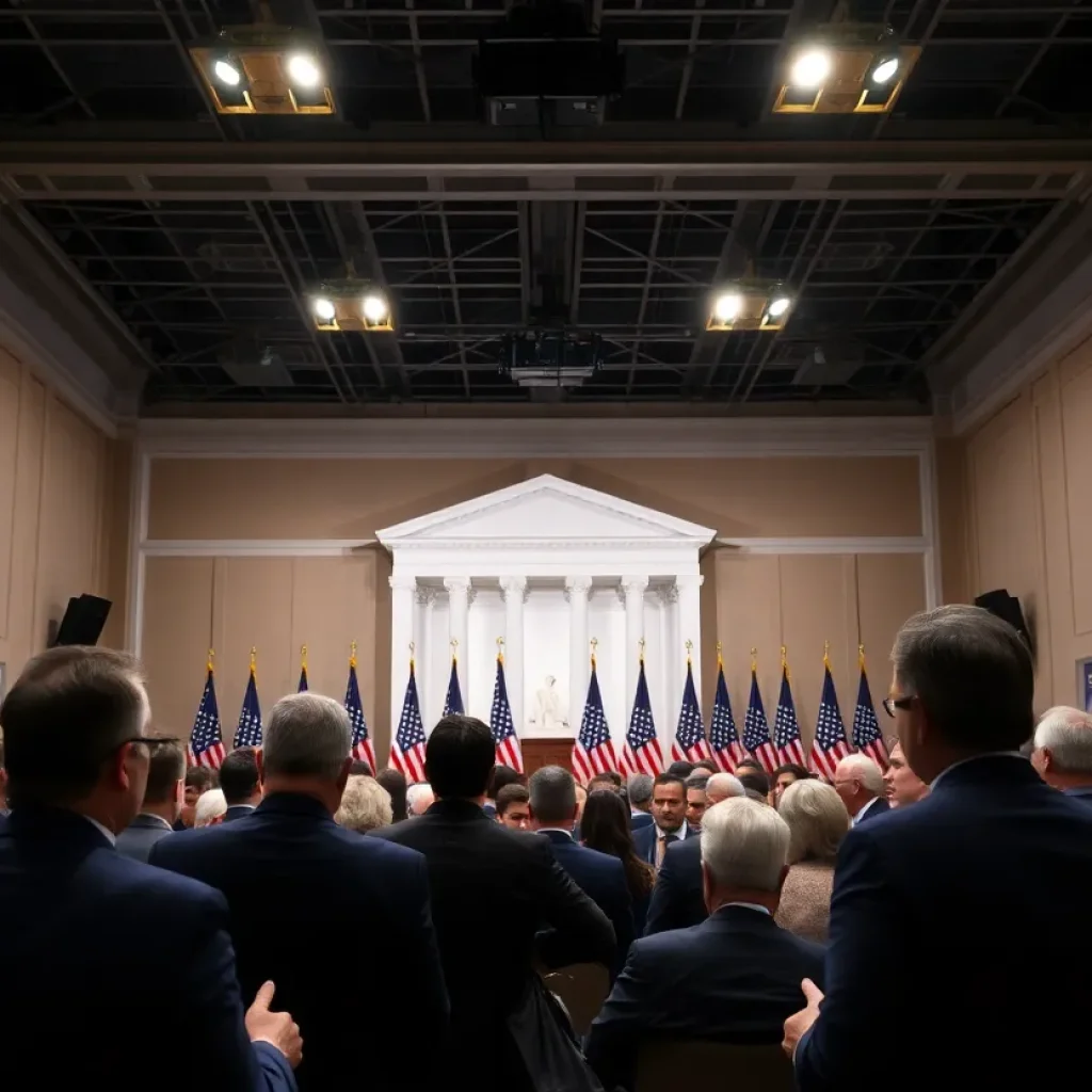 Gathering of political figures in Washington DC focusing on controversies