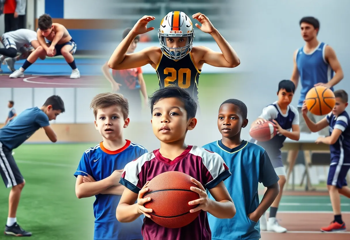 Collage of various high school athletes in action from Washington County