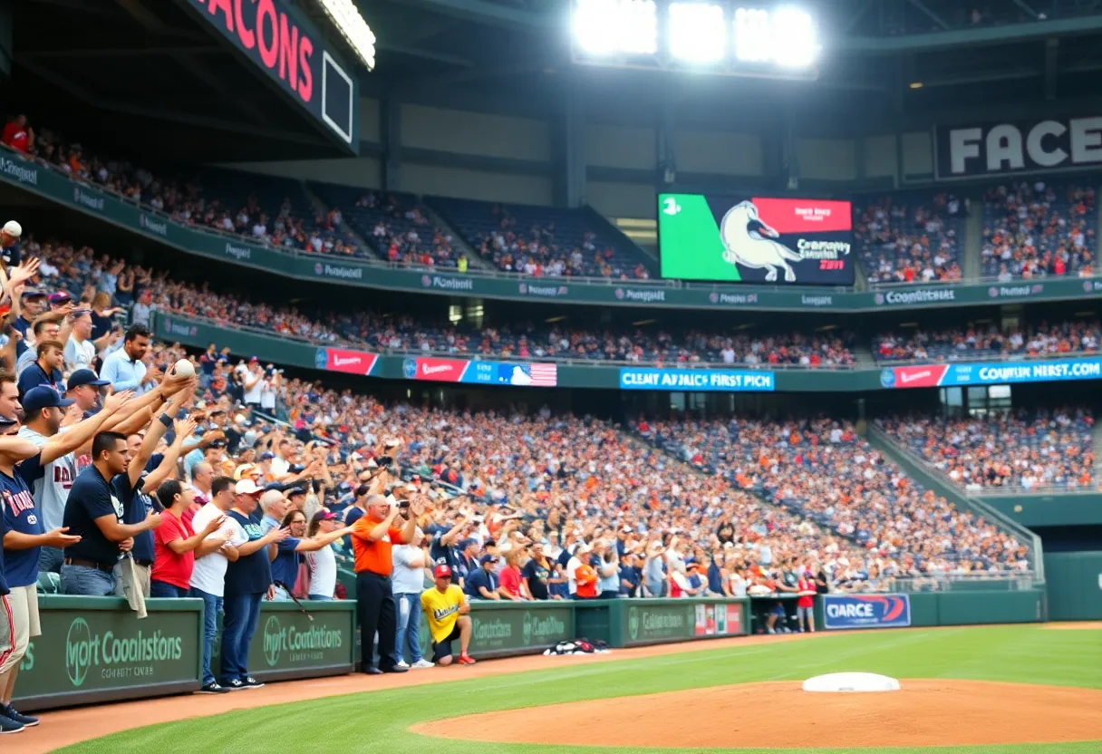 Ceremonial first pitch at Nationals Park