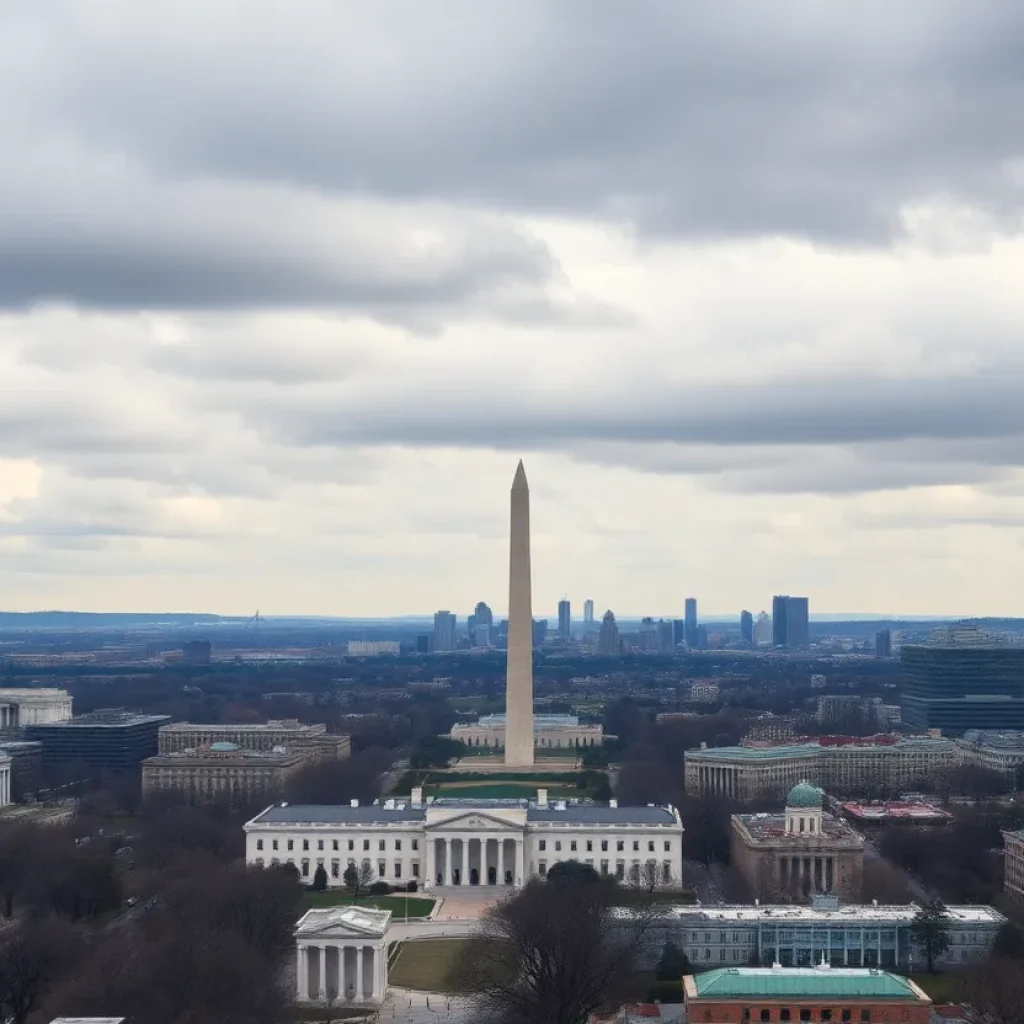 Skyline of Washington D.C. reflecting a sense of urgency
