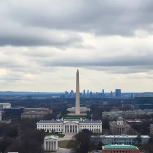 Skyline of Washington D.C. reflecting a sense of urgency