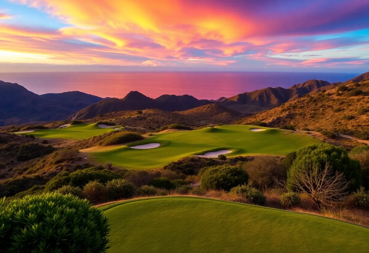 Rendering of the El Ebano Golf Course with coastal views