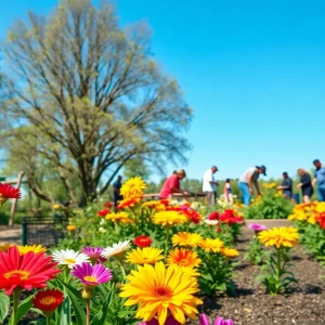 Community members enjoying garden activities in Washington, DC