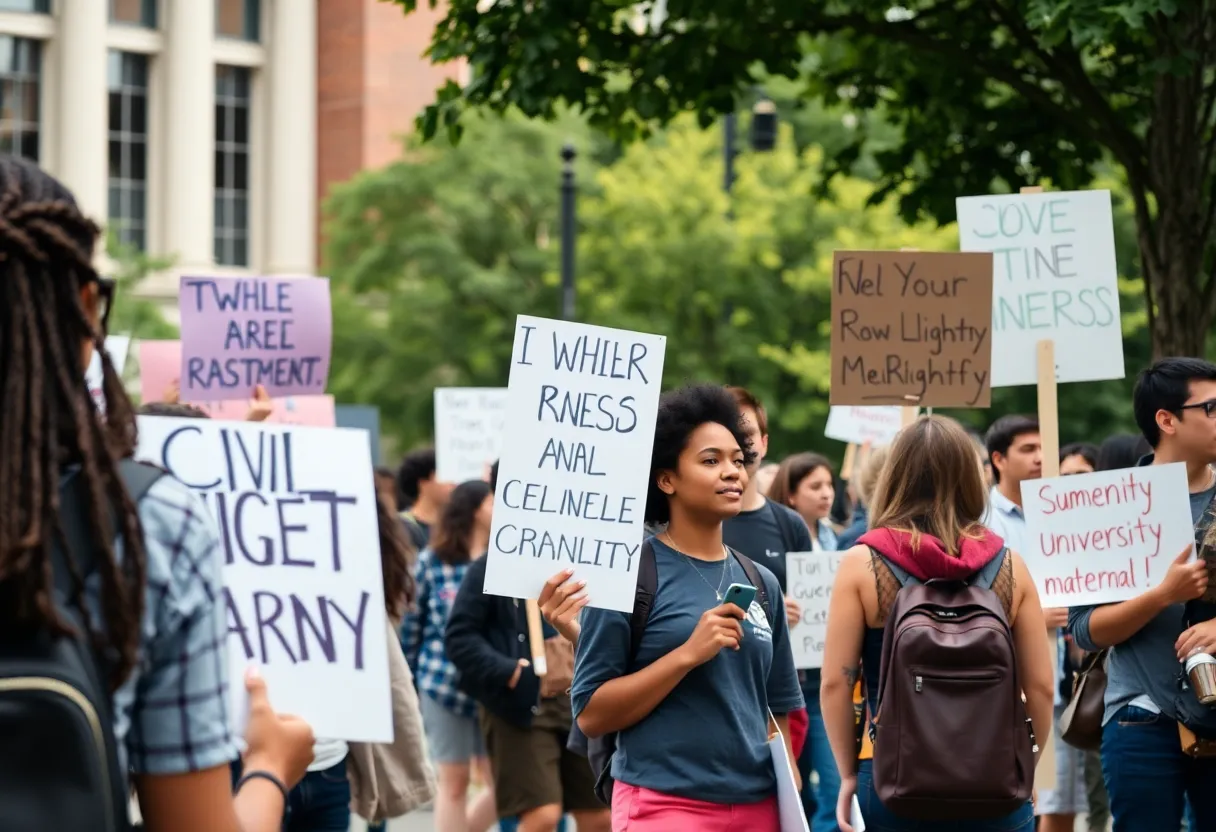 Pro-Palestinian protests at university campus
