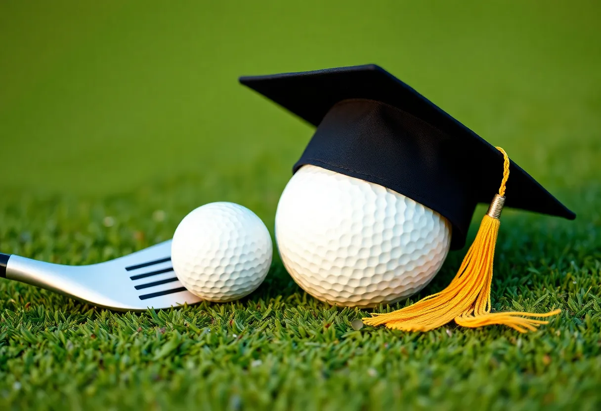 Image representing Georgetown University golf team's academic achievement