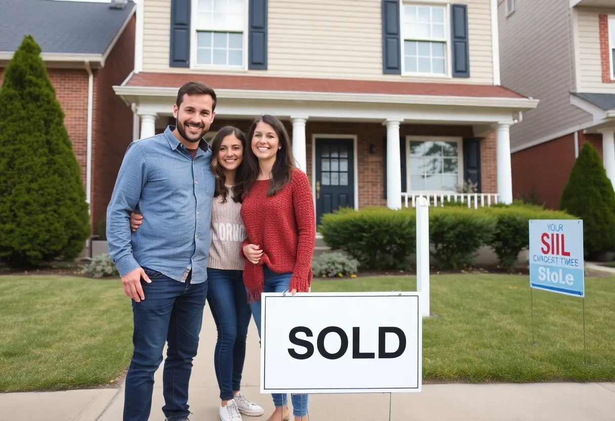 Family celebrating after buying a home in Washington, DC