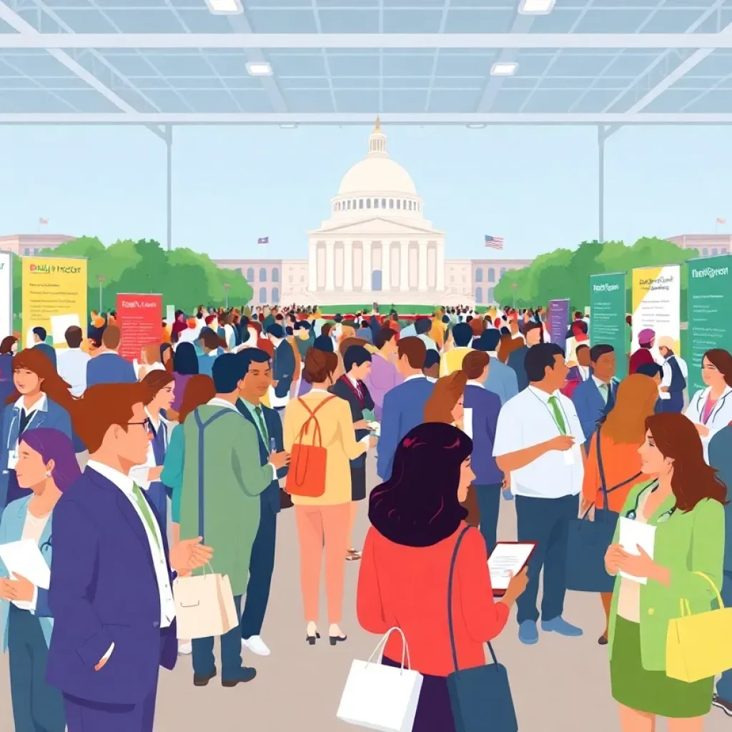 A gathering of healthcare professionals at a conference in Washington D.C.
