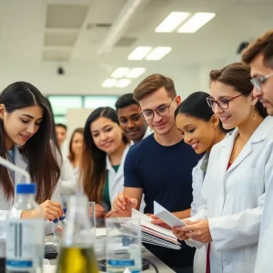 Students and faculty conducting research at Howard University
