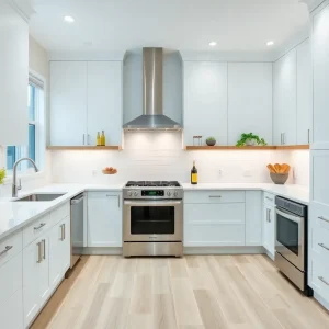 Energy-efficient kitchen appliances in a renovated home in Washington DC.