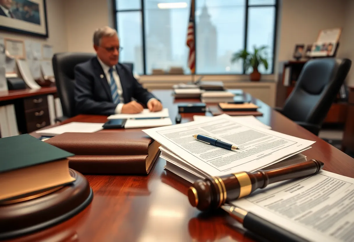 Office setting for business immigration attorney application