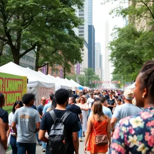 A lively event showcasing local artists and cultural festivities in Washington D.C.