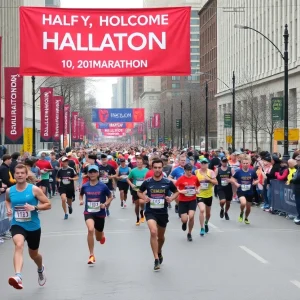 Participants and spectators at Washington DC Half Marathon
