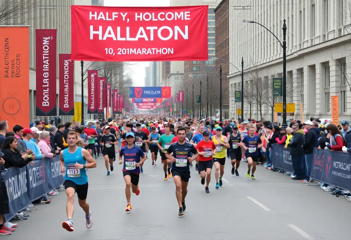 Participants and spectators at Washington DC Half Marathon