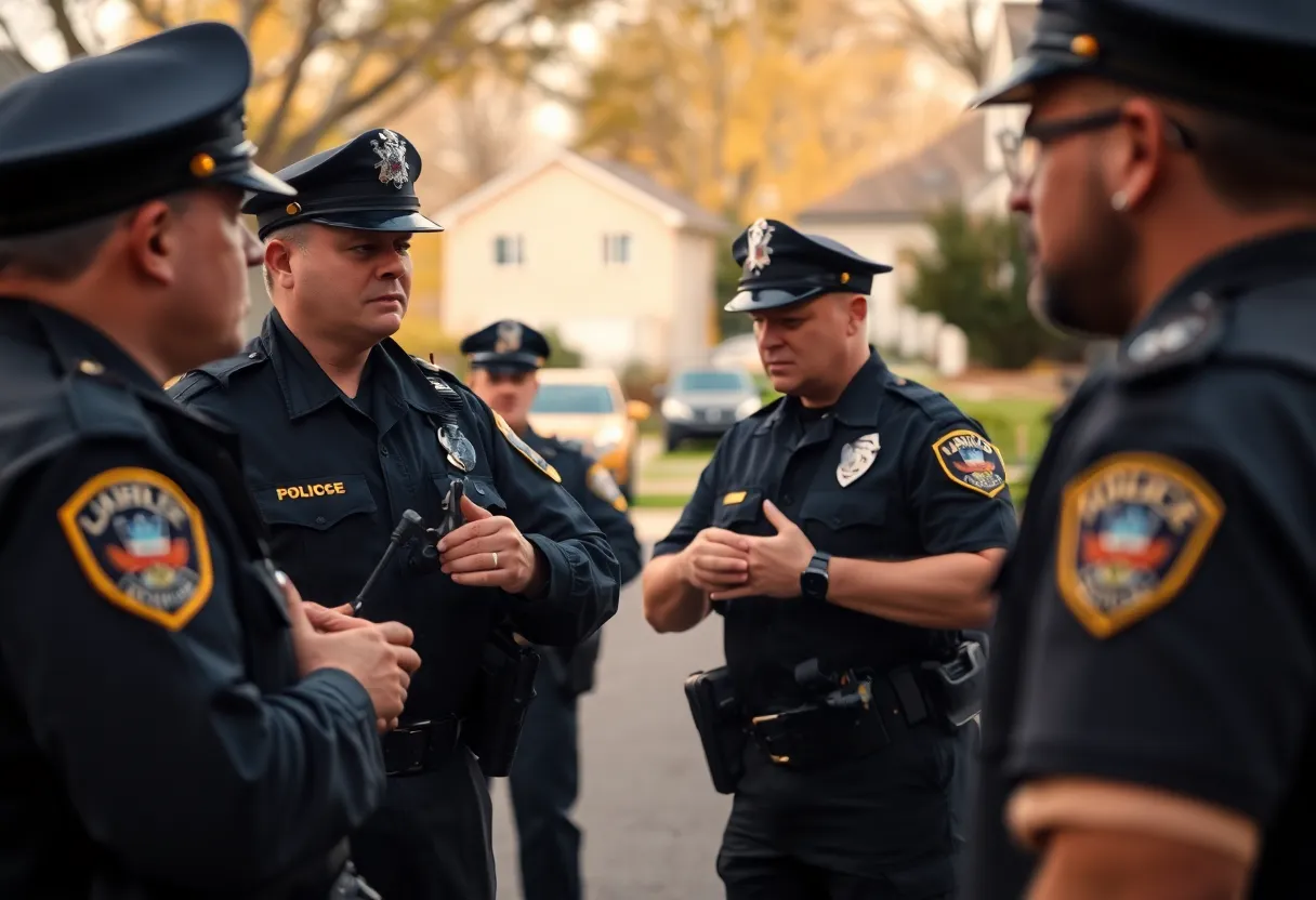 Police officers responding to a domestic situation in Washington D.C.