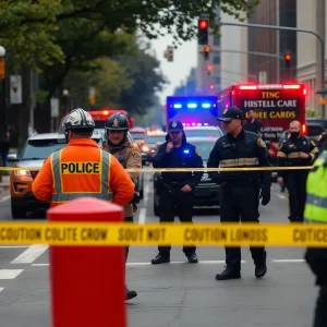 Emergency responders at a shooting scene in Washington D.C.