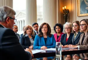 Advocates discussing federal research funding in Washington D.C.