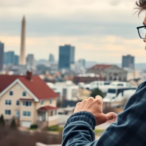 A young couple exploring properties in Washington, DC during economic uncertainty.
