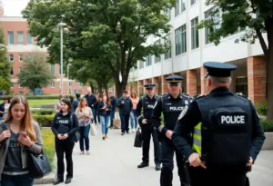 Increased security measures on campus at George Washington University.
