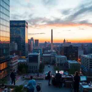 Illustration of a thriving economy in Greater Washington area