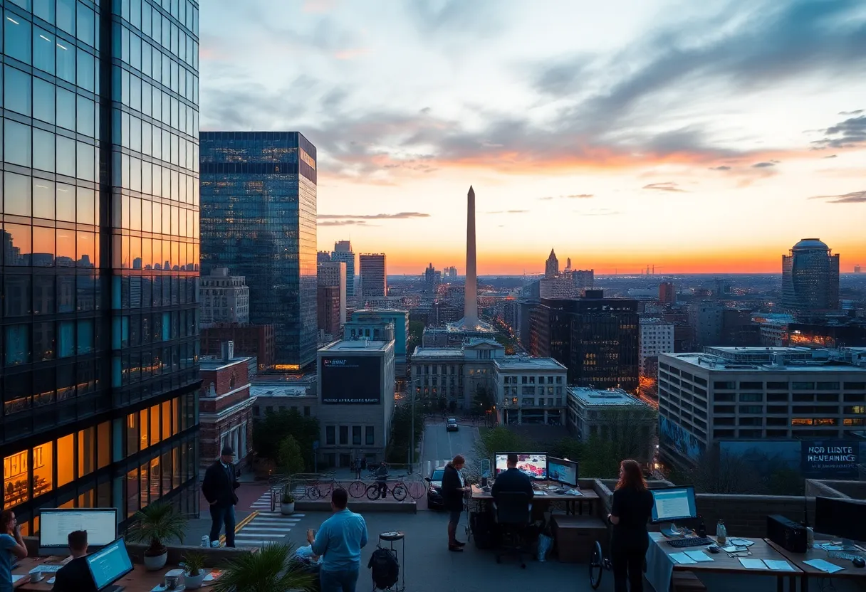 Illustration of a thriving economy in Greater Washington area