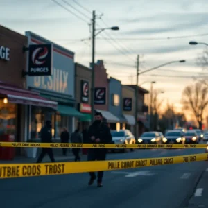 H Street in Northeast D.C. with police presence after break-ins