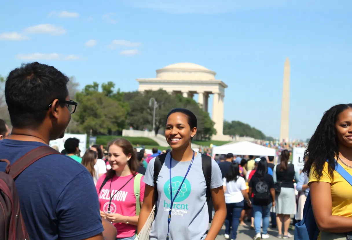 Participants engaging in health events in Washington D.C. 2025.