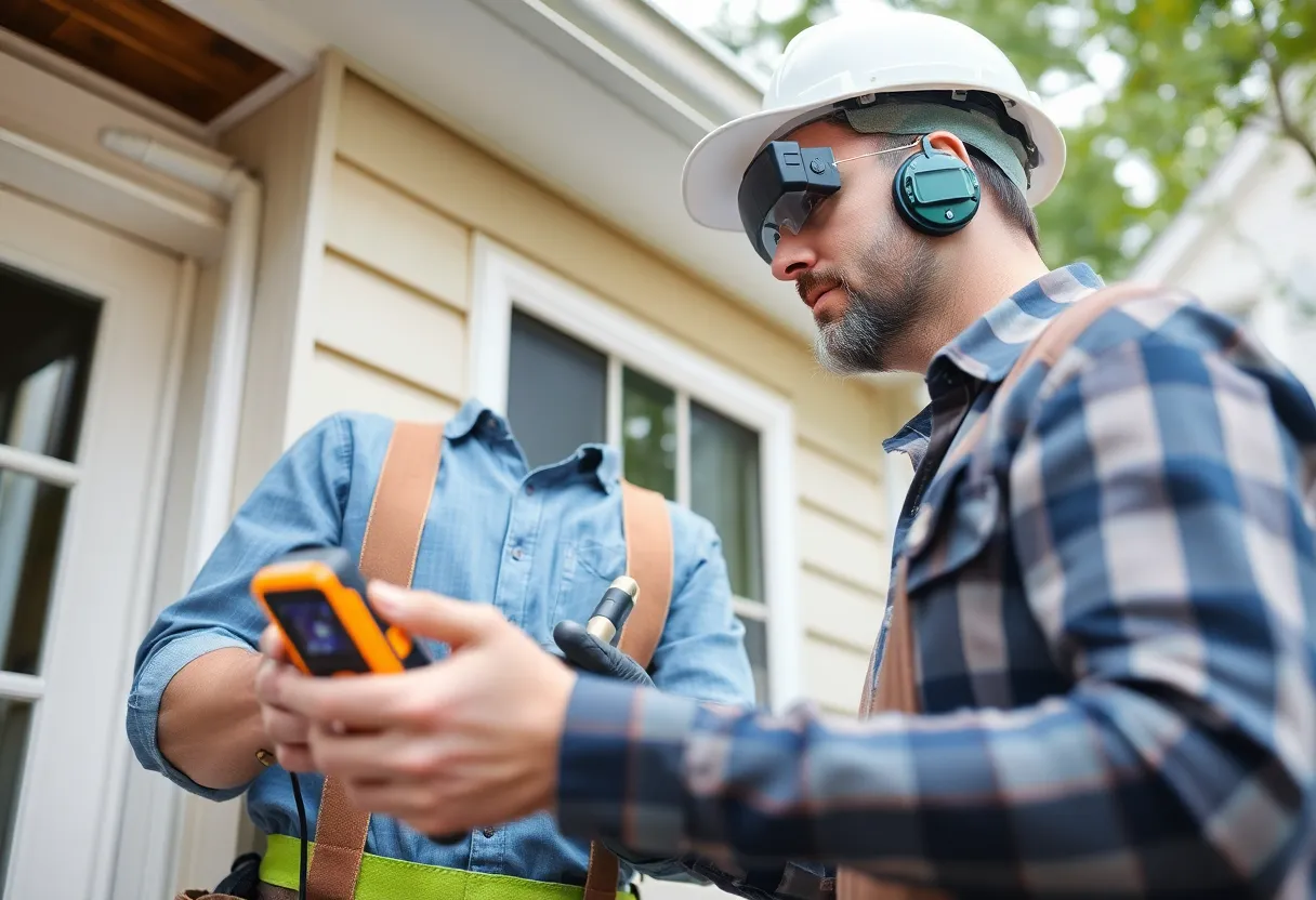 Contractor assessing home repairs in Washington DC