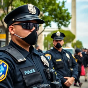Law enforcement officers engaged in activities in Washington D.C.