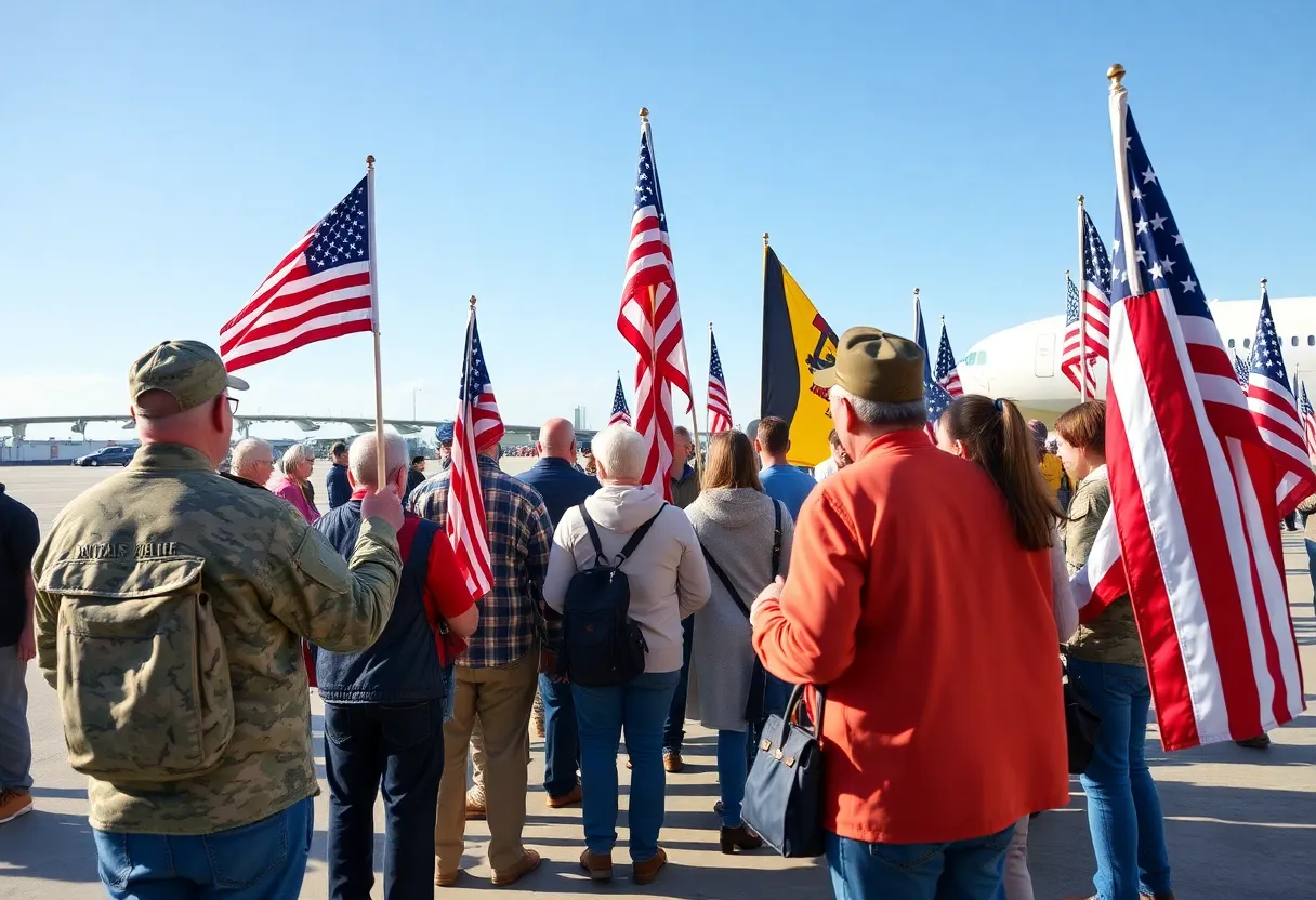 Veterans welcomed home at Portland International Airport
