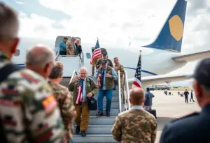Veterans boarding their flight at Nashville International Airport