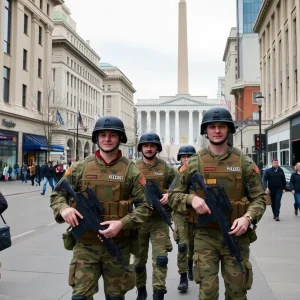 National Guard troops stationed in Washington D.C.