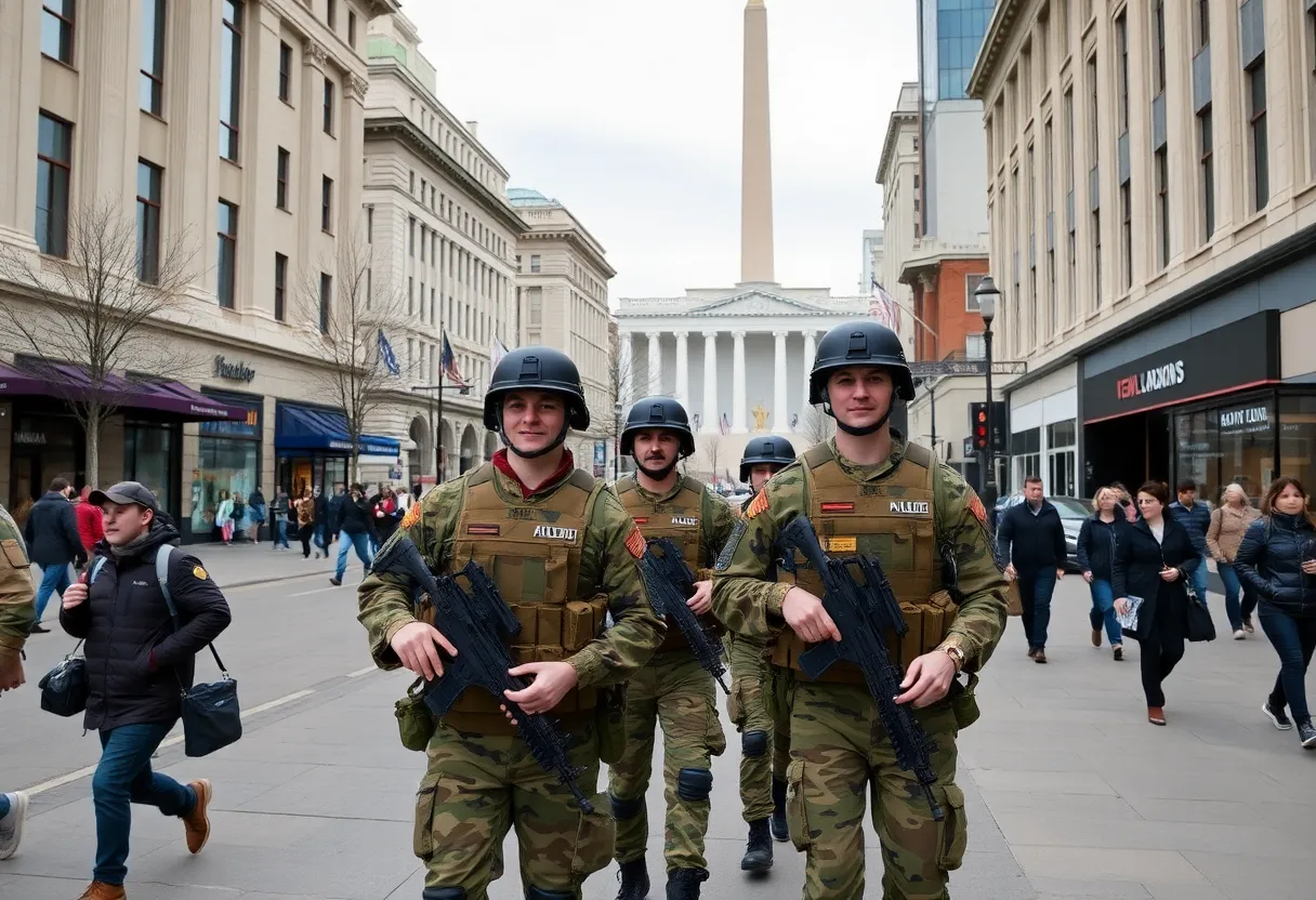 National Guard troops stationed in Washington D.C.