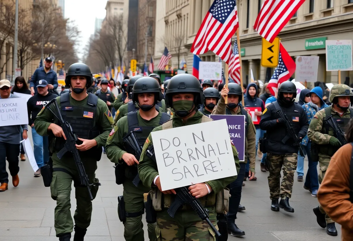 National Guard troops deployed in Washington D.C. streets