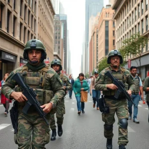National Guard troops on patrol in Washington D.C.