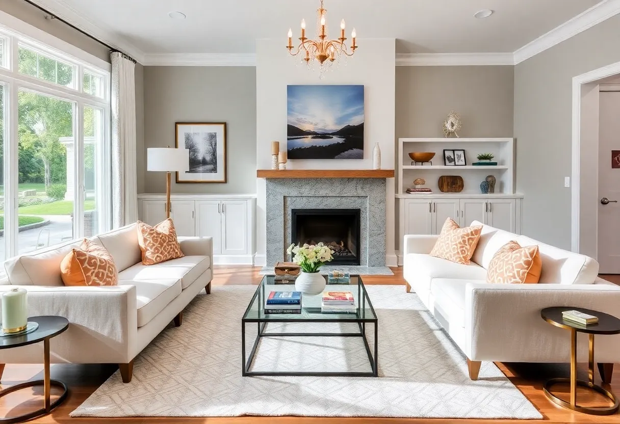 Modern remodeled living room in Washington DC