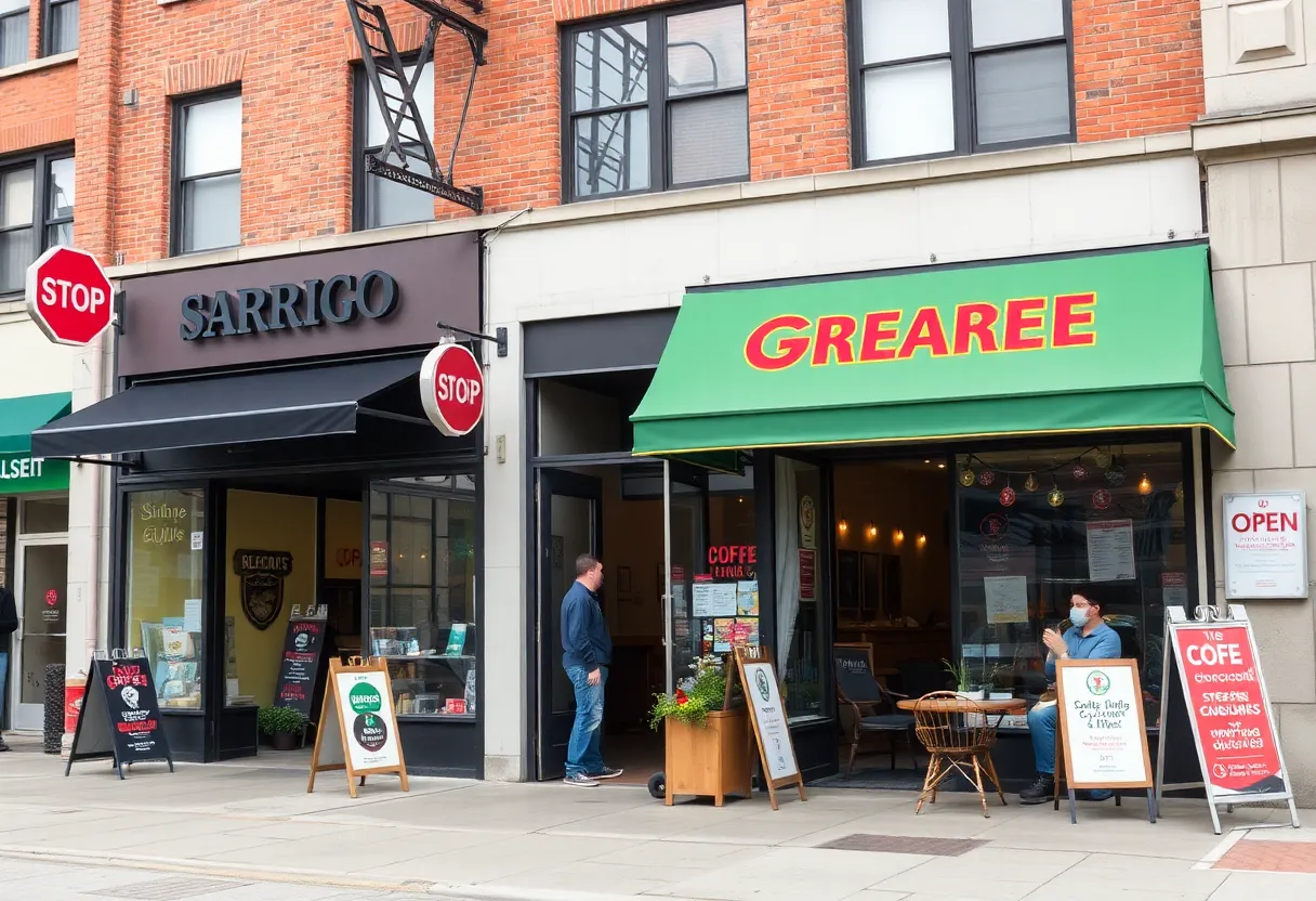 Small businesses in a safe Washington D.C. street