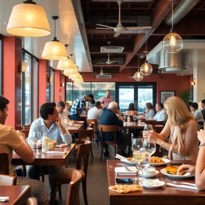 Patrons dining at Joe's Seafood and Prime Steak restaurant