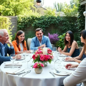 Dinner gathering of technology leaders in the Rose Garden