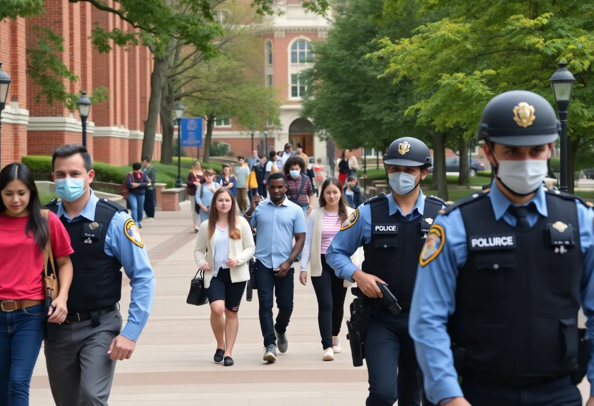 University police presence for enhanced security after controversial remarks