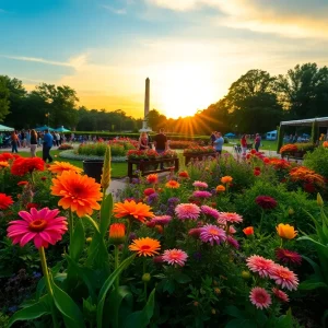 People enjoying garden events in Washington, DC
