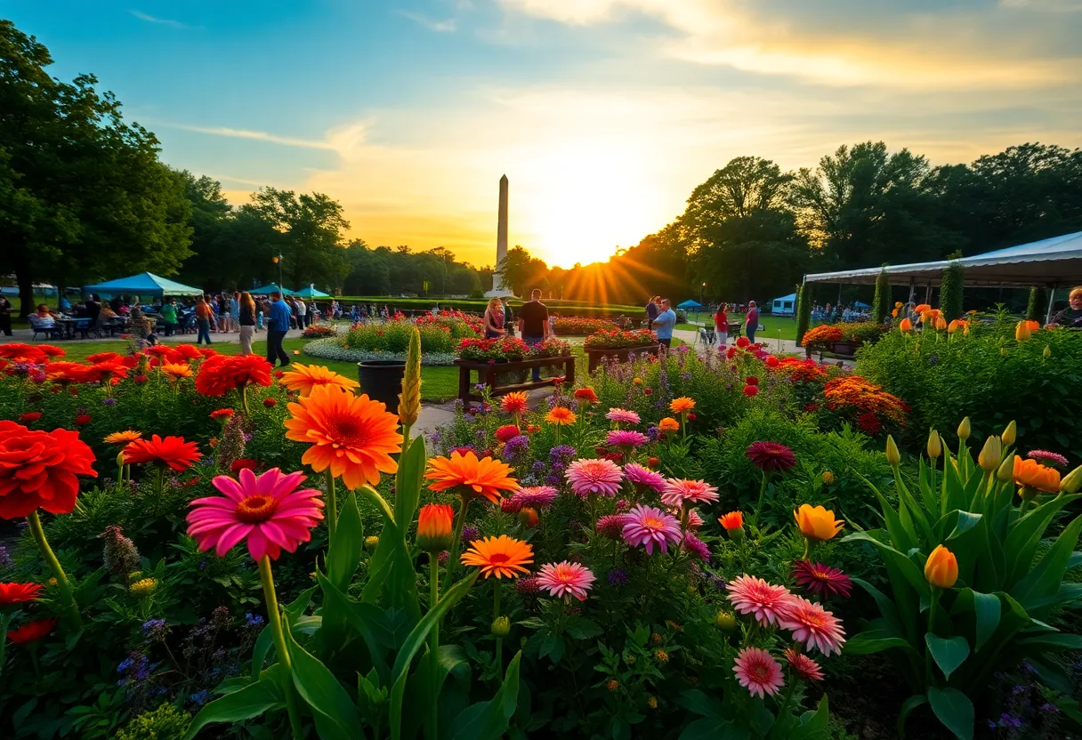 People enjoying garden events in Washington, DC