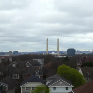 Scenic view of Washington, D.C. skyline symbolizing economic struggles