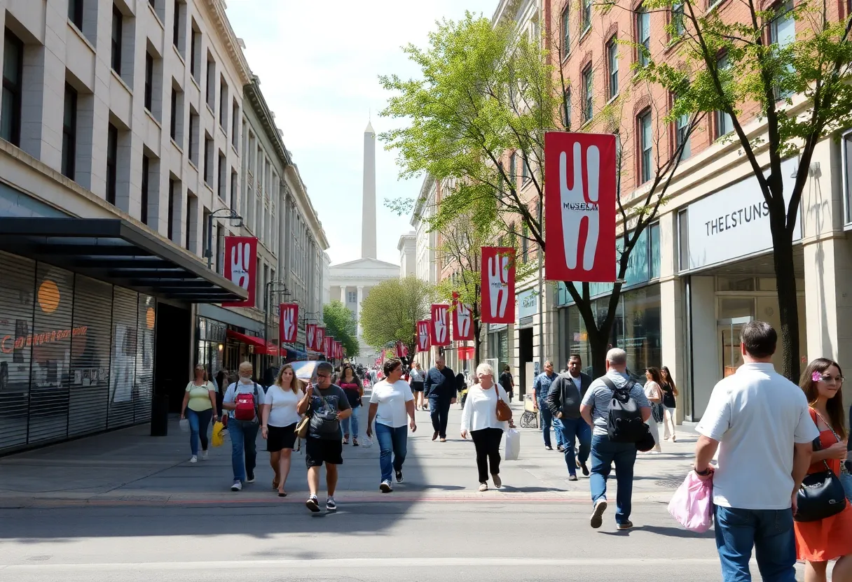 Residents engaging in community activities in Washington D.C. during government shutdown