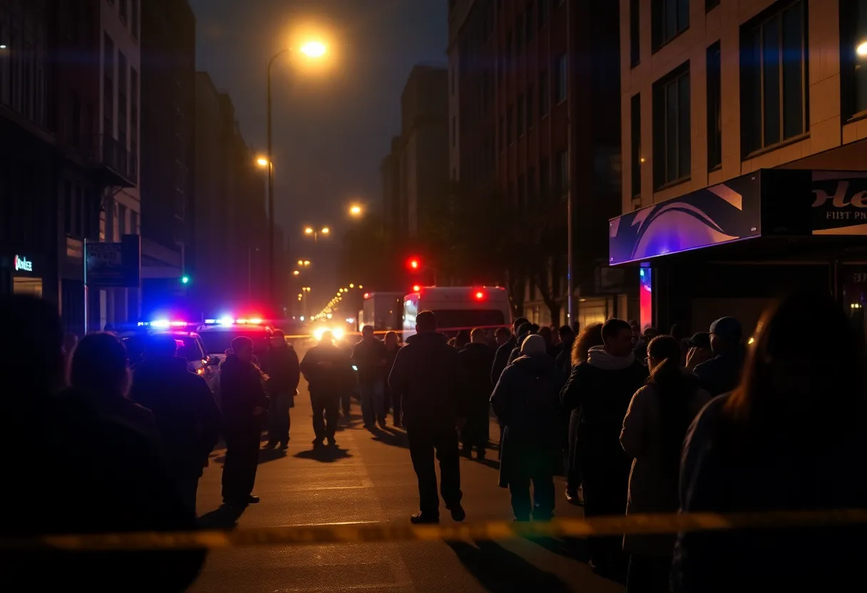 Police at a crime scene following a series of shootings in D.C.
